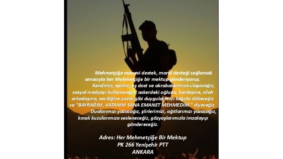 HER MEHMETÇİĞE BİR MEKTUP 28 AĞUSTOS 2015